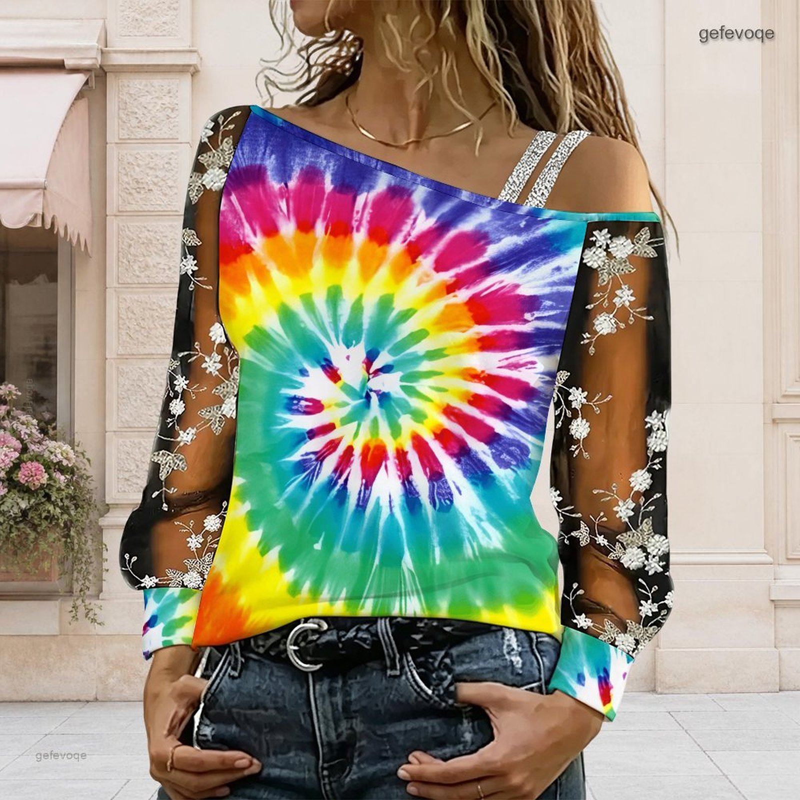 Blouse Off Shoulder - Blusa de Mujer con Hombros Descubiertos,