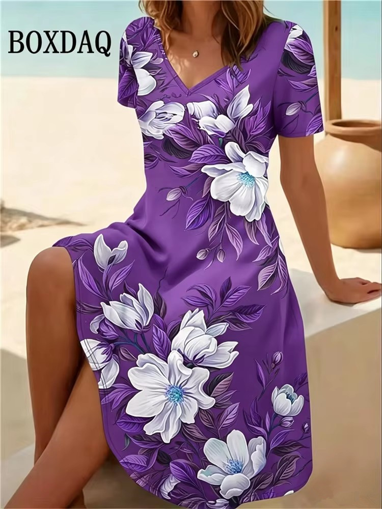 Vestidos de talla grande 6XL p - Romper Floral Print reseña y precio