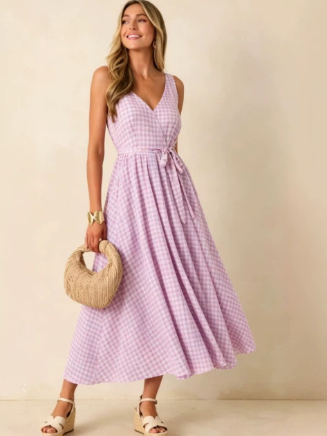 Vestido de Verano 2026 de Tall - Linen Dress Wrap reseña y precio