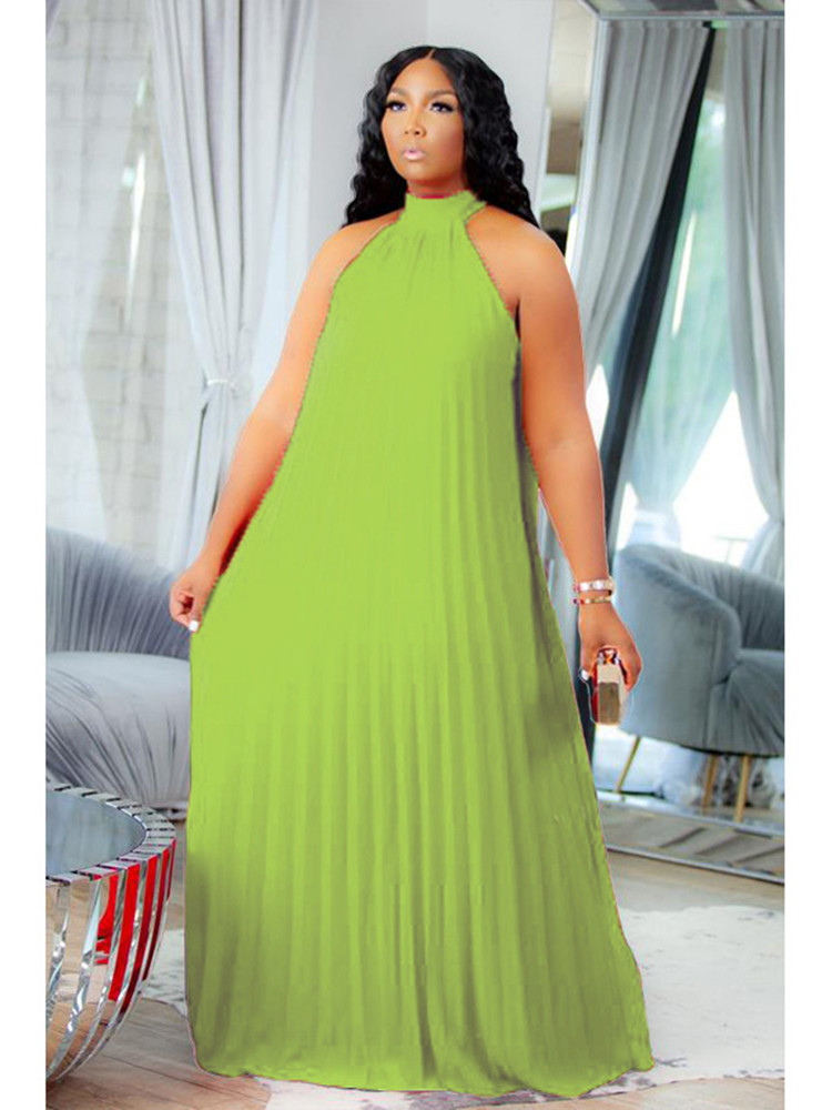 Wmstar-Vestido largo de talla  - Maxi Dress Halter reseña y precio
