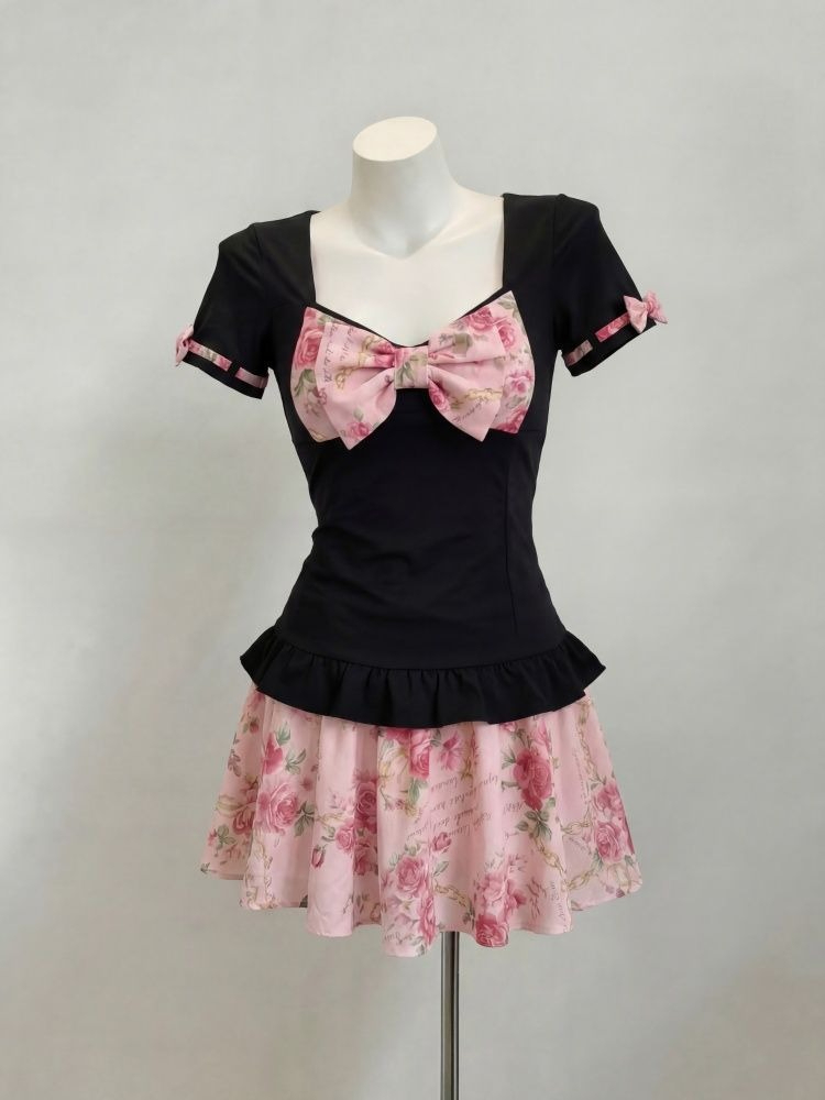 Conjunto de Dos Piezas con Est - Romper Floral Print reseña y precio